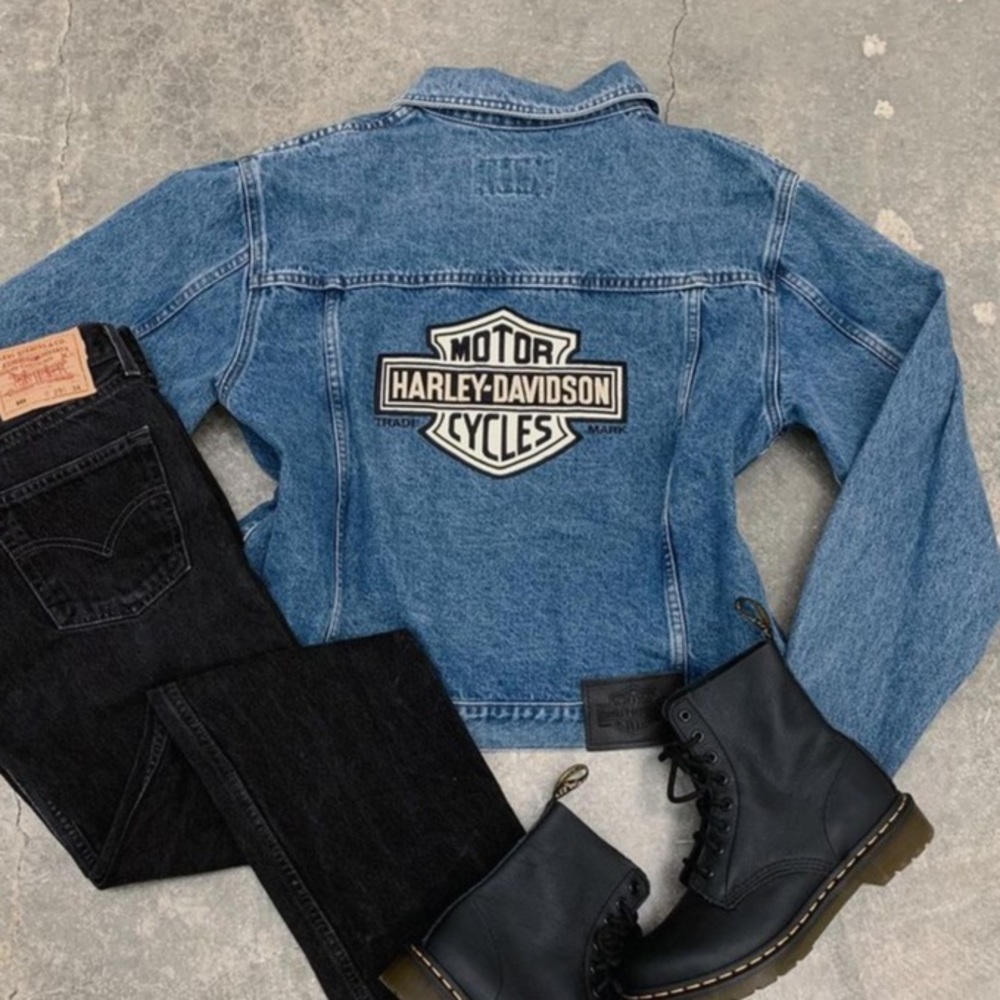 Vintage Harley Davidson Denim Jacket